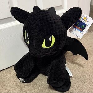 Build-A-Bear How to train your Dragon “Toothless” Plush with Green Eyes